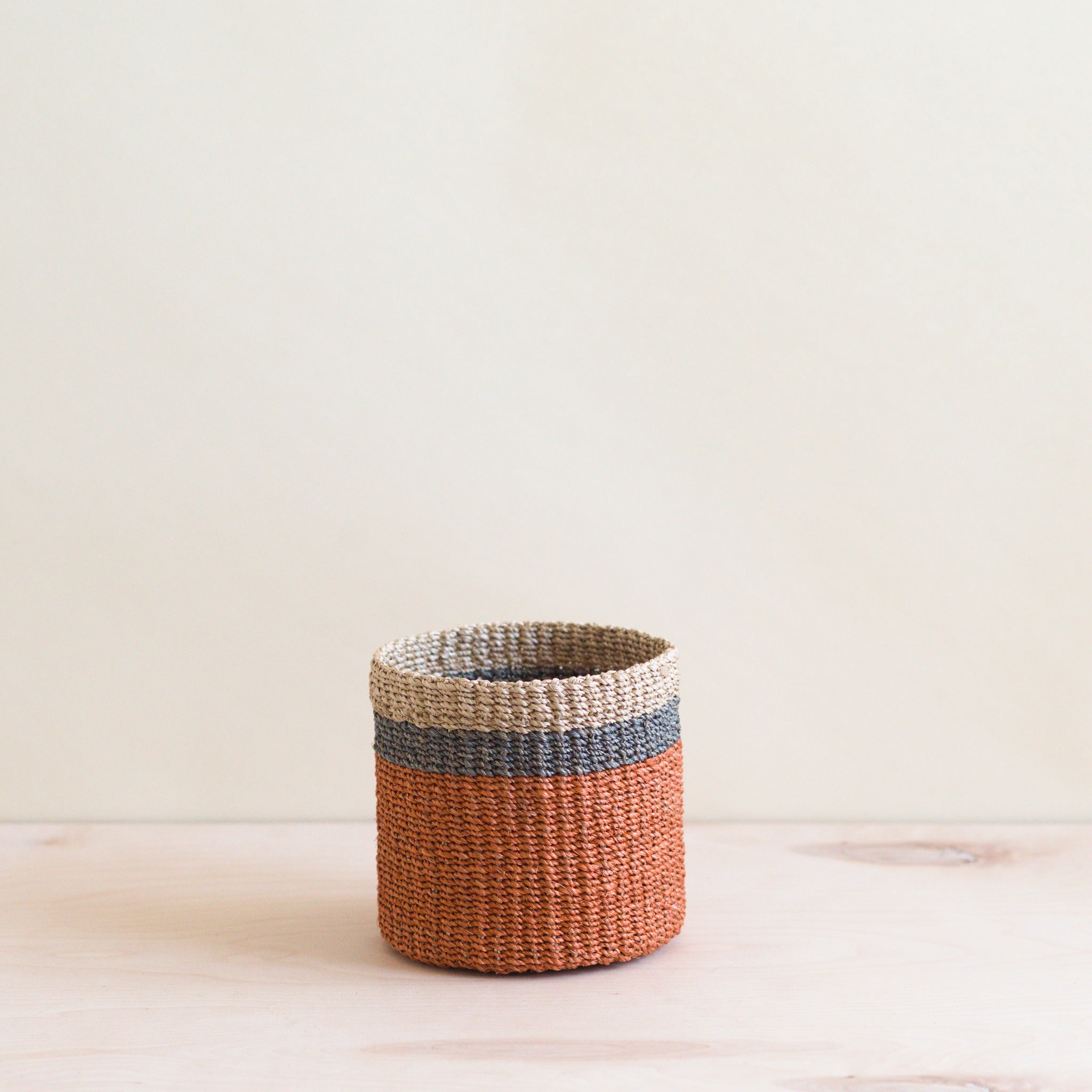 Abaca Cylinder Tabletop Basket