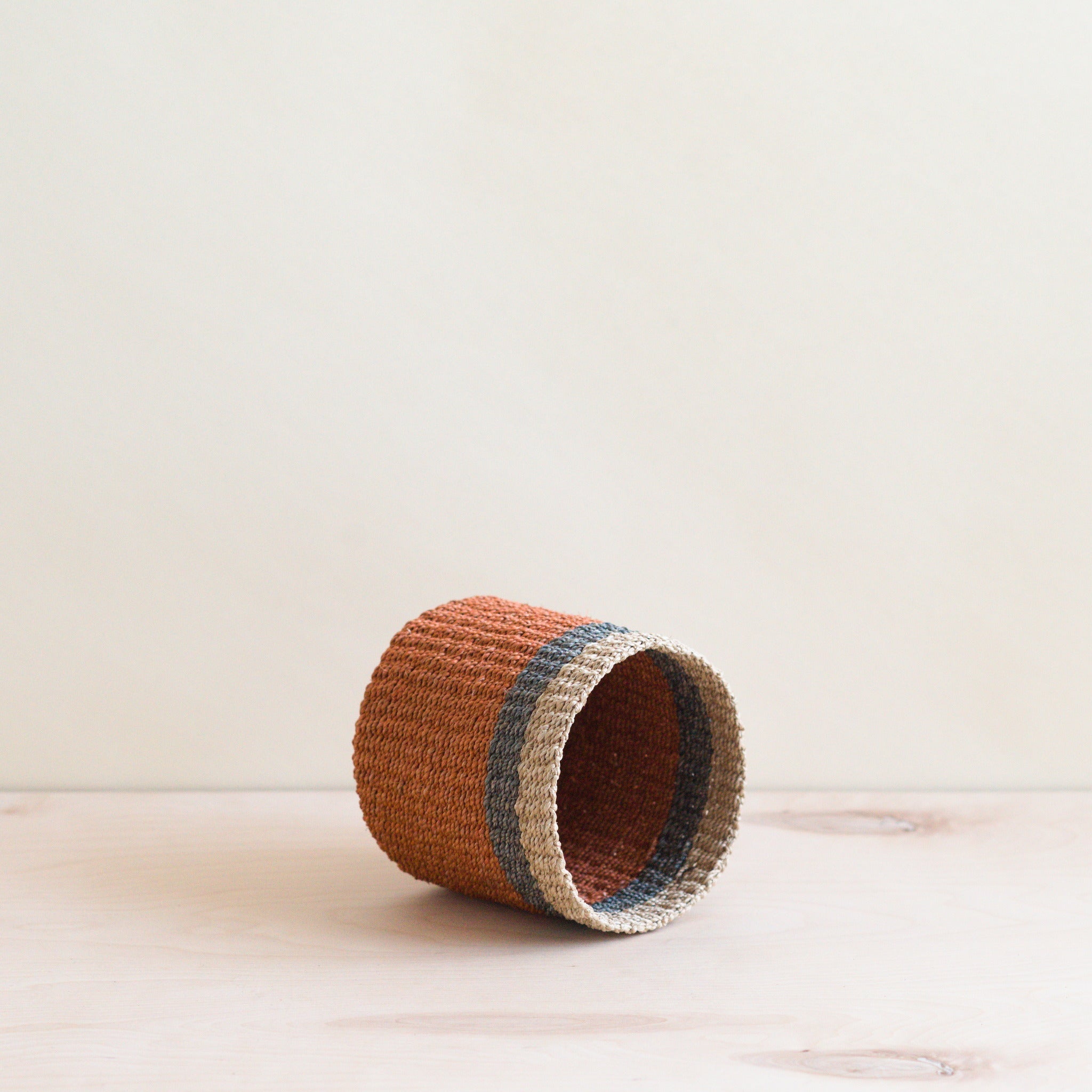 Abaca Cylinder Tabletop Basket