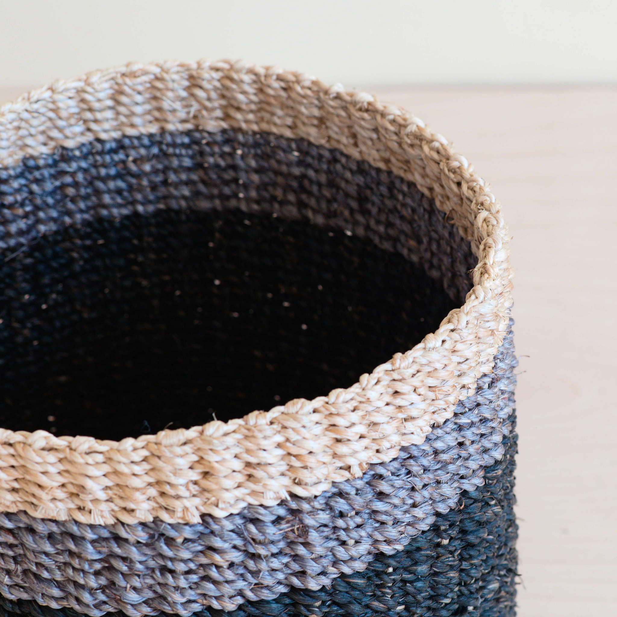 Abaca Cylinder Tabletop Basket