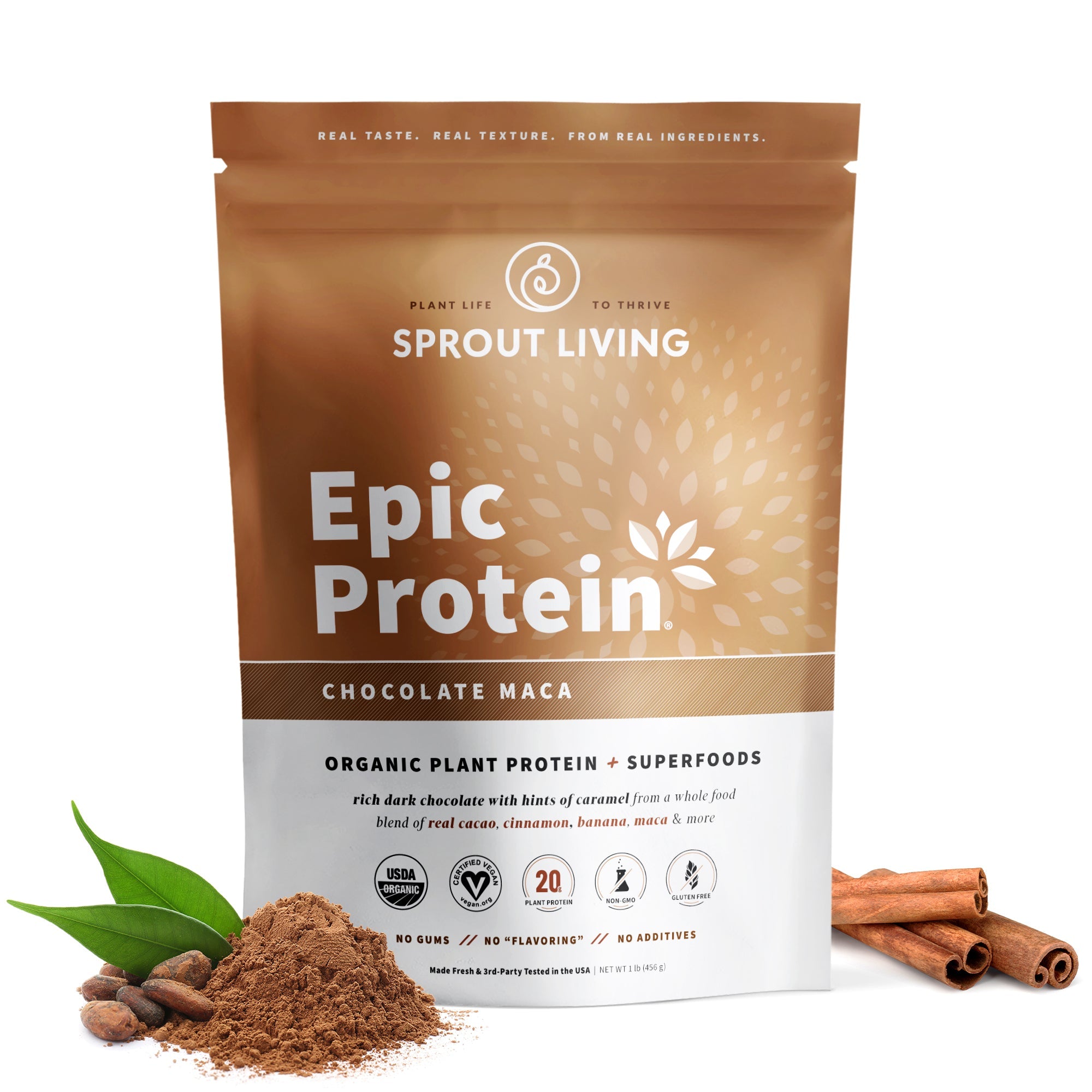 Organic Plant Protein Powder with Superfoods - Vegan, Additive-Free