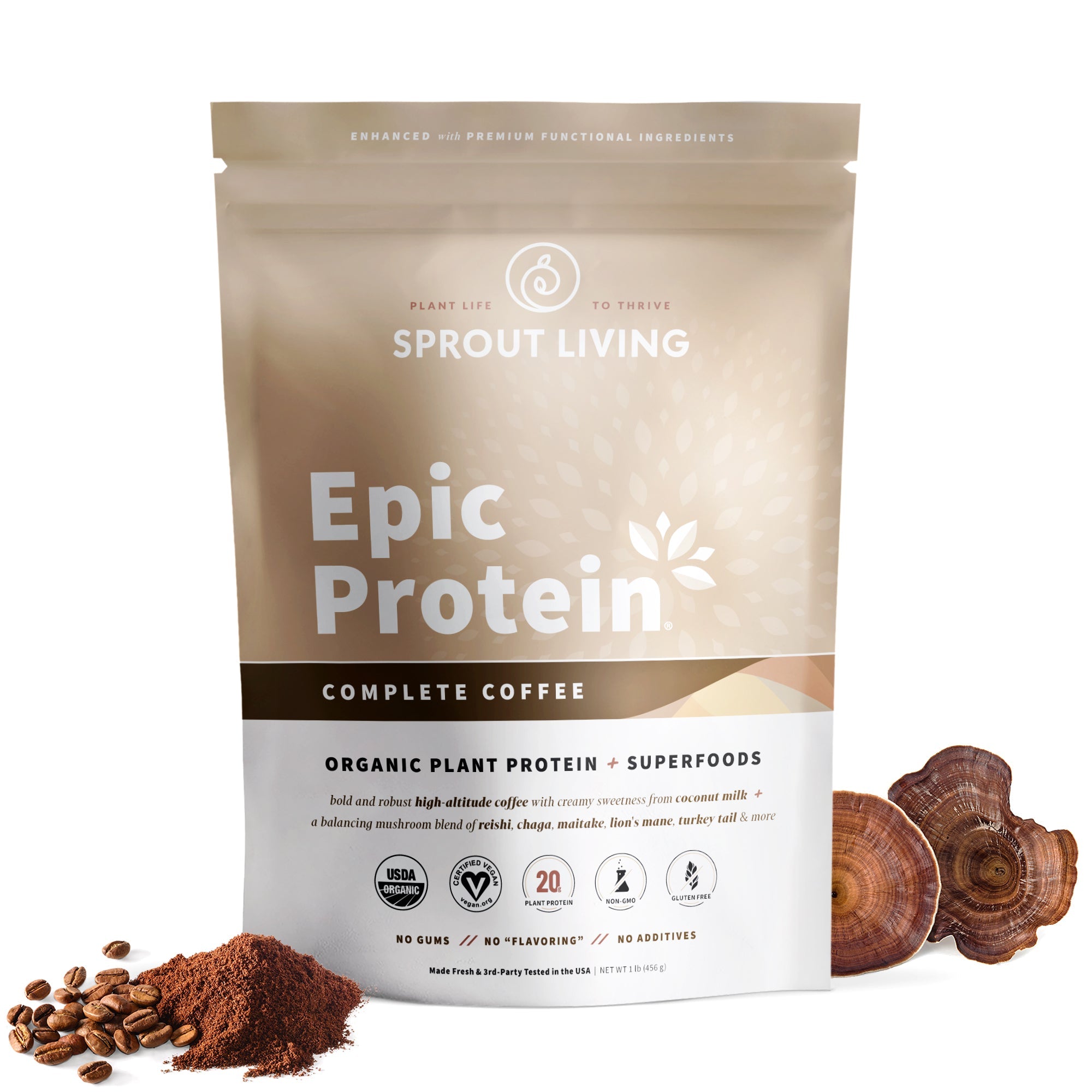 Organic Plant Protein Powder with Superfoods - Vegan, Additive-Free