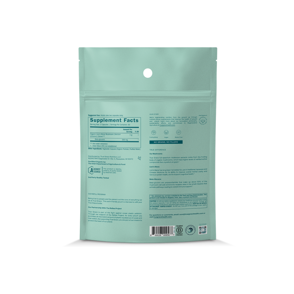 Lion’s Mane Capsules - Refill Pouch
