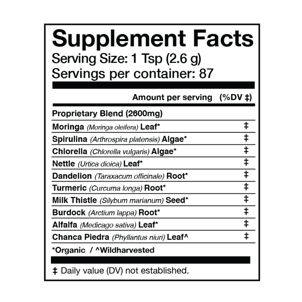 LIVER VITALITY Greens, Daily Cleanser