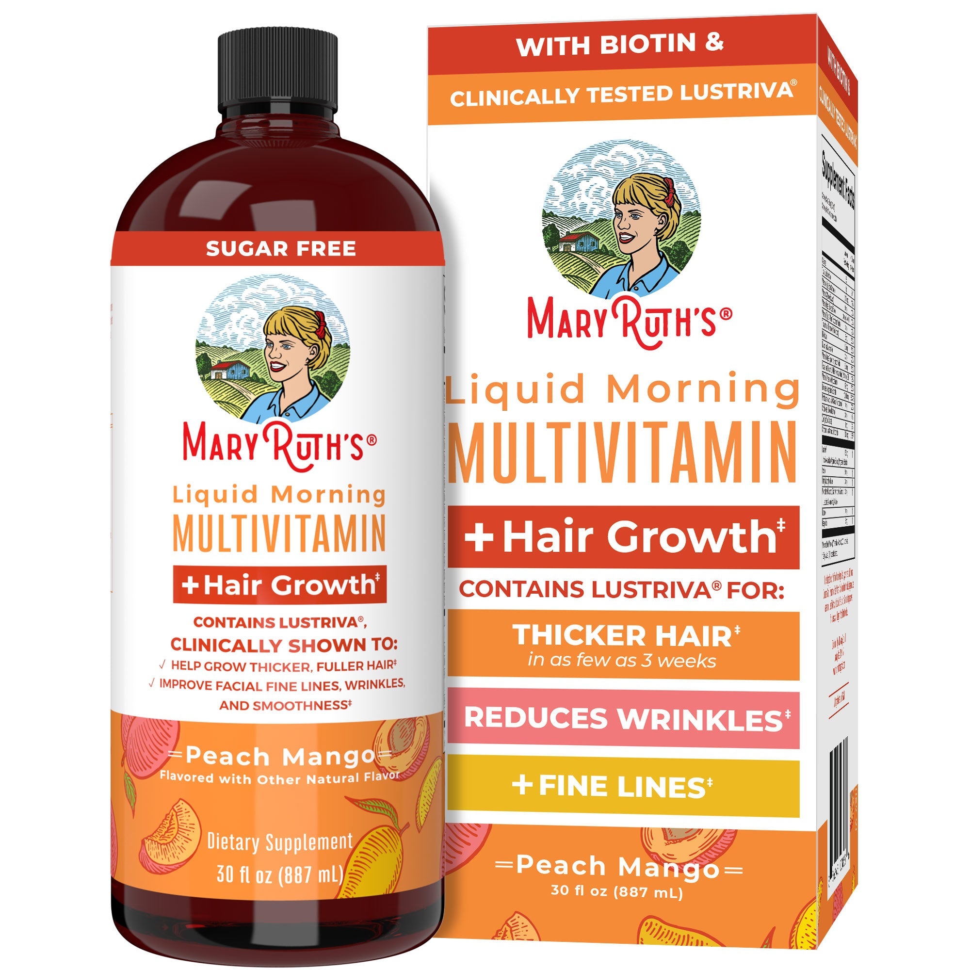 Liquid Morning Multivitamin + Hair Growth, 30 fl oz