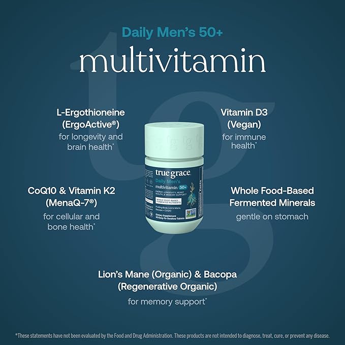 Daily Men’s 50+ Multivitamin Tablets - Longevity & Memory Support*