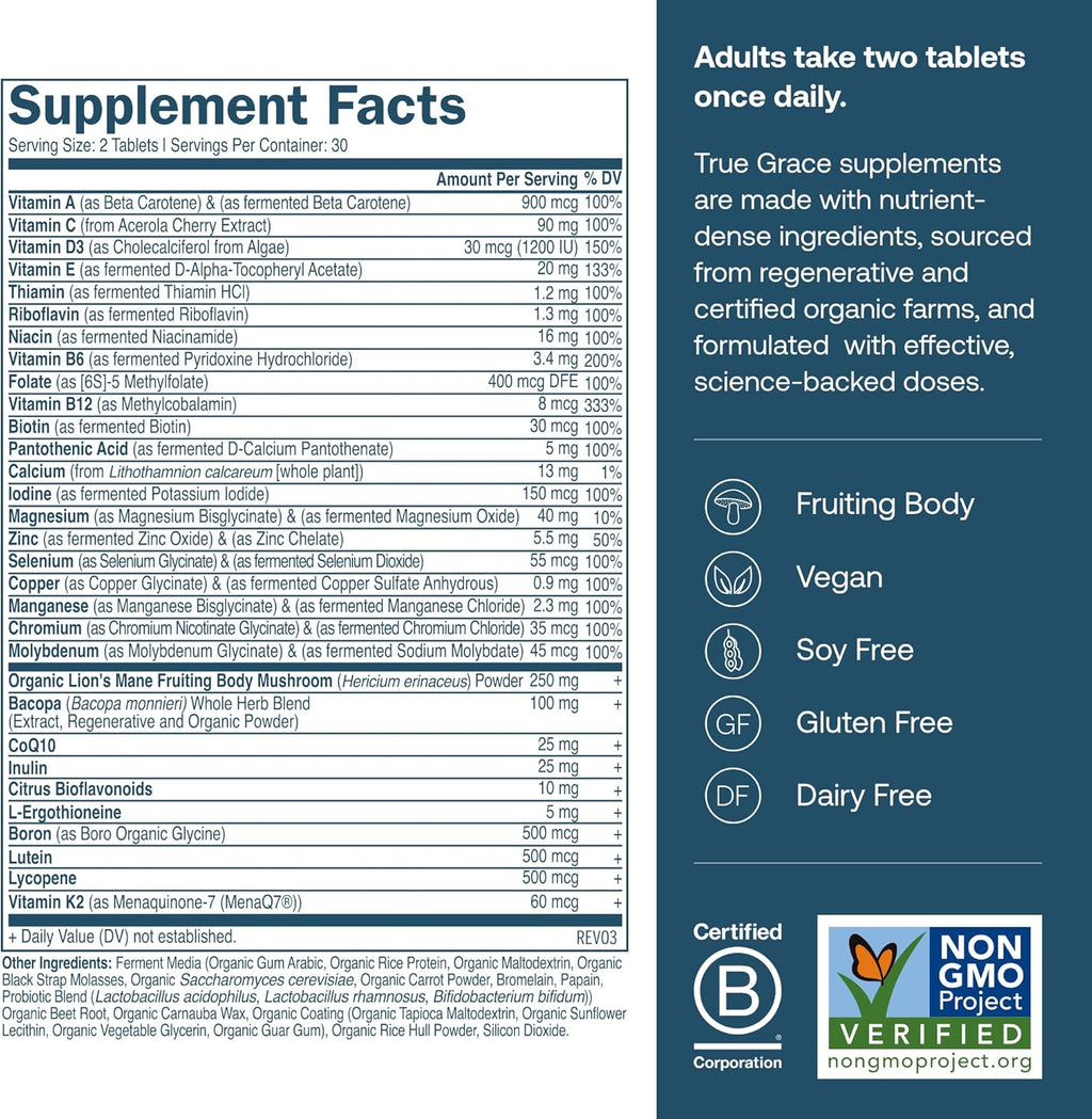 Daily Men’s 50+ Multivitamin Tablets - Longevity & Memory Support*