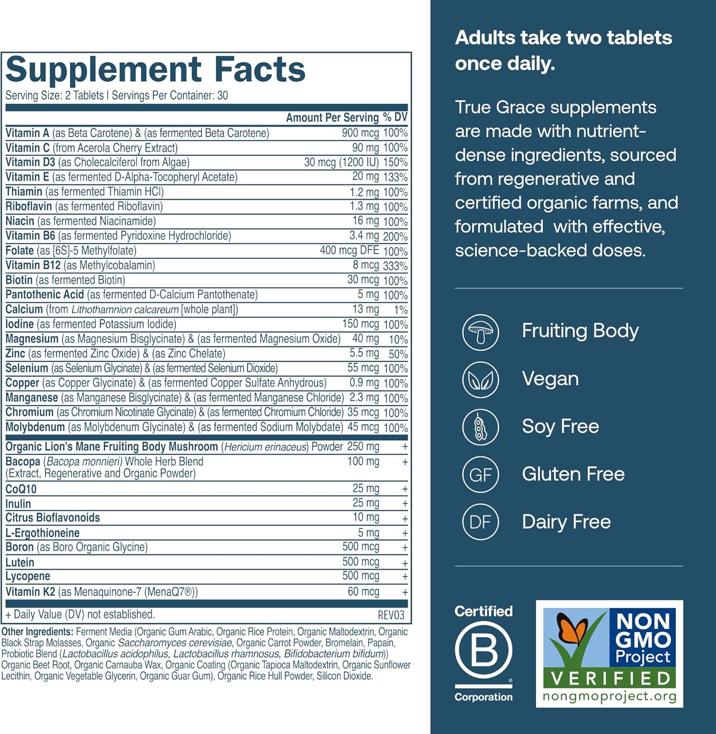 Daily Men’s 50+ Multivitamin Tablets - Longevity & Memory Support*