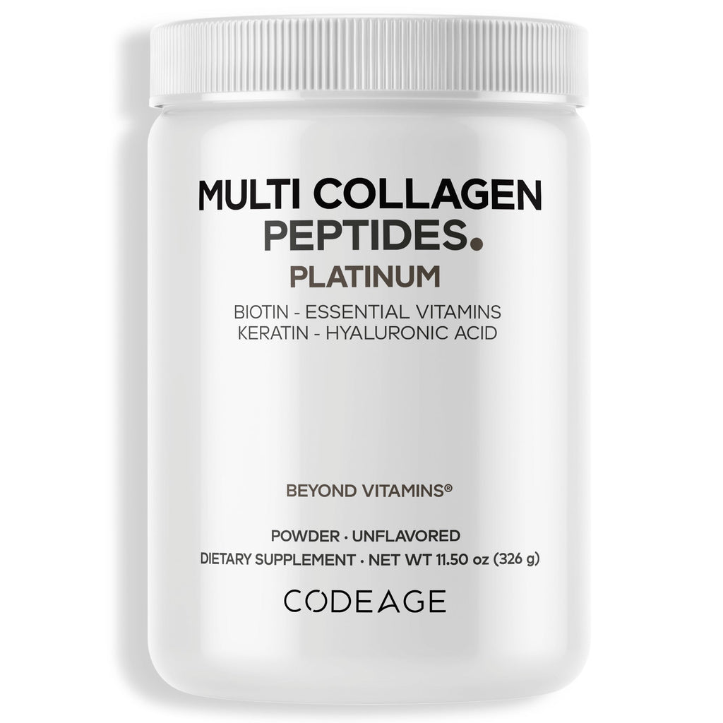 Multi Collagen Protein Powder Platinum - For Skin, Nail, Hair & Joint Support