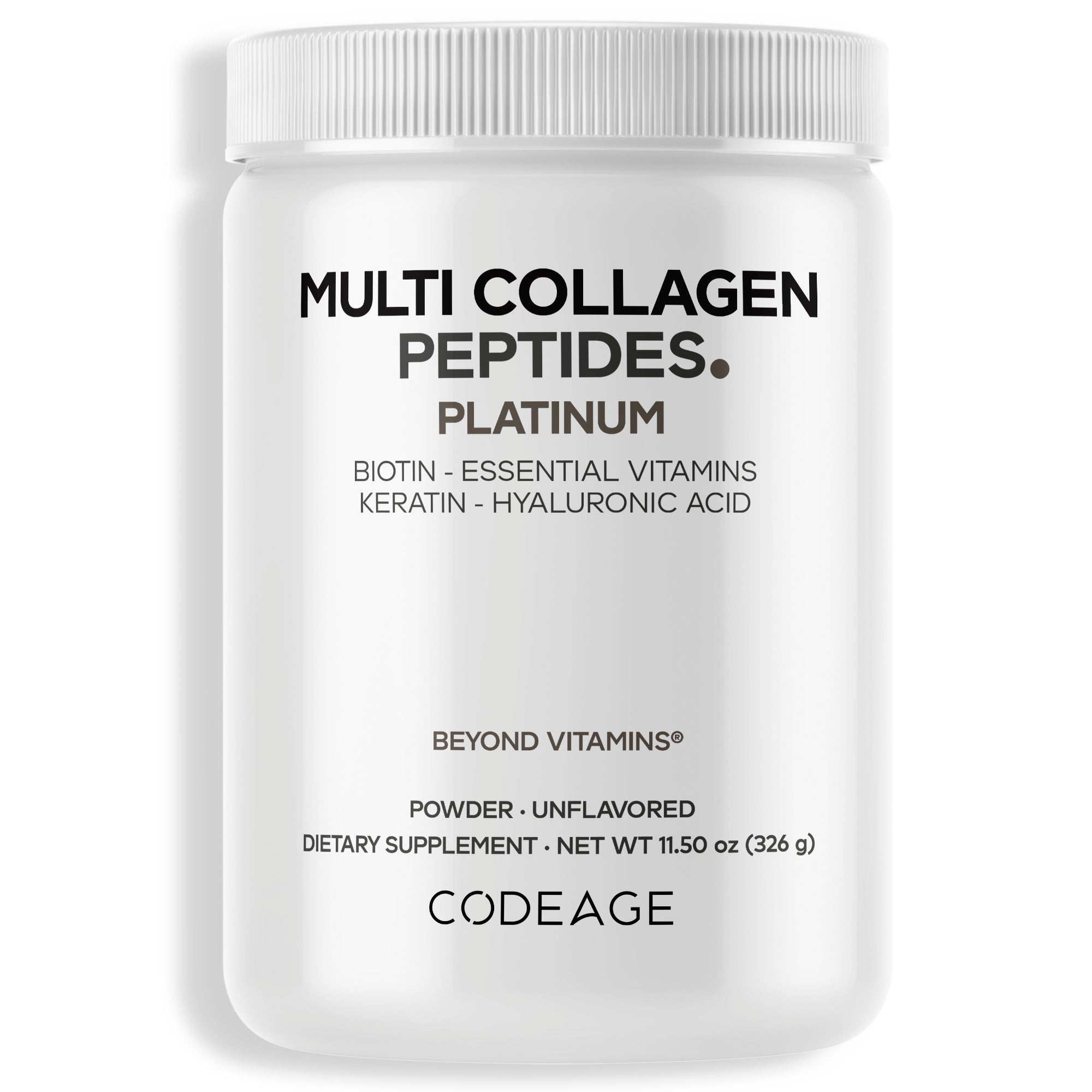 Multi Collagen Protein Powder Platinum - For Skin, Nail, Hair & Joint Support