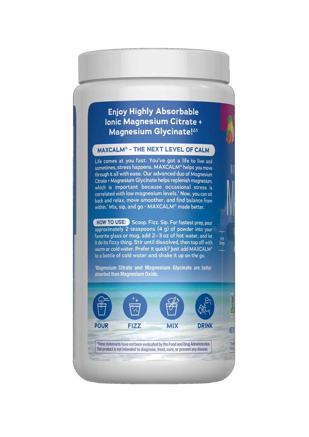 MAXCALM Powder Raspberry-Lemon