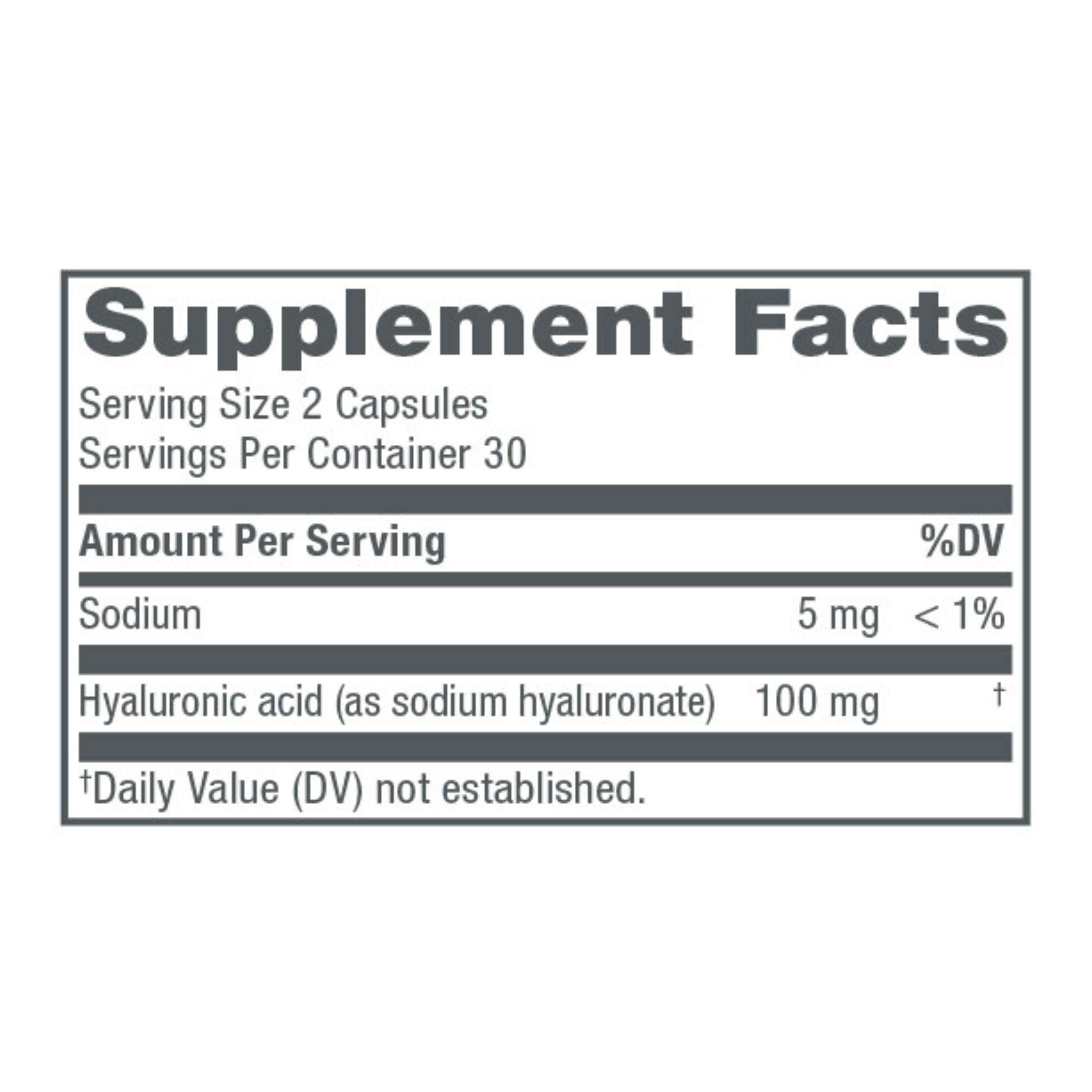 Hyaluronic Acid, 100 mg