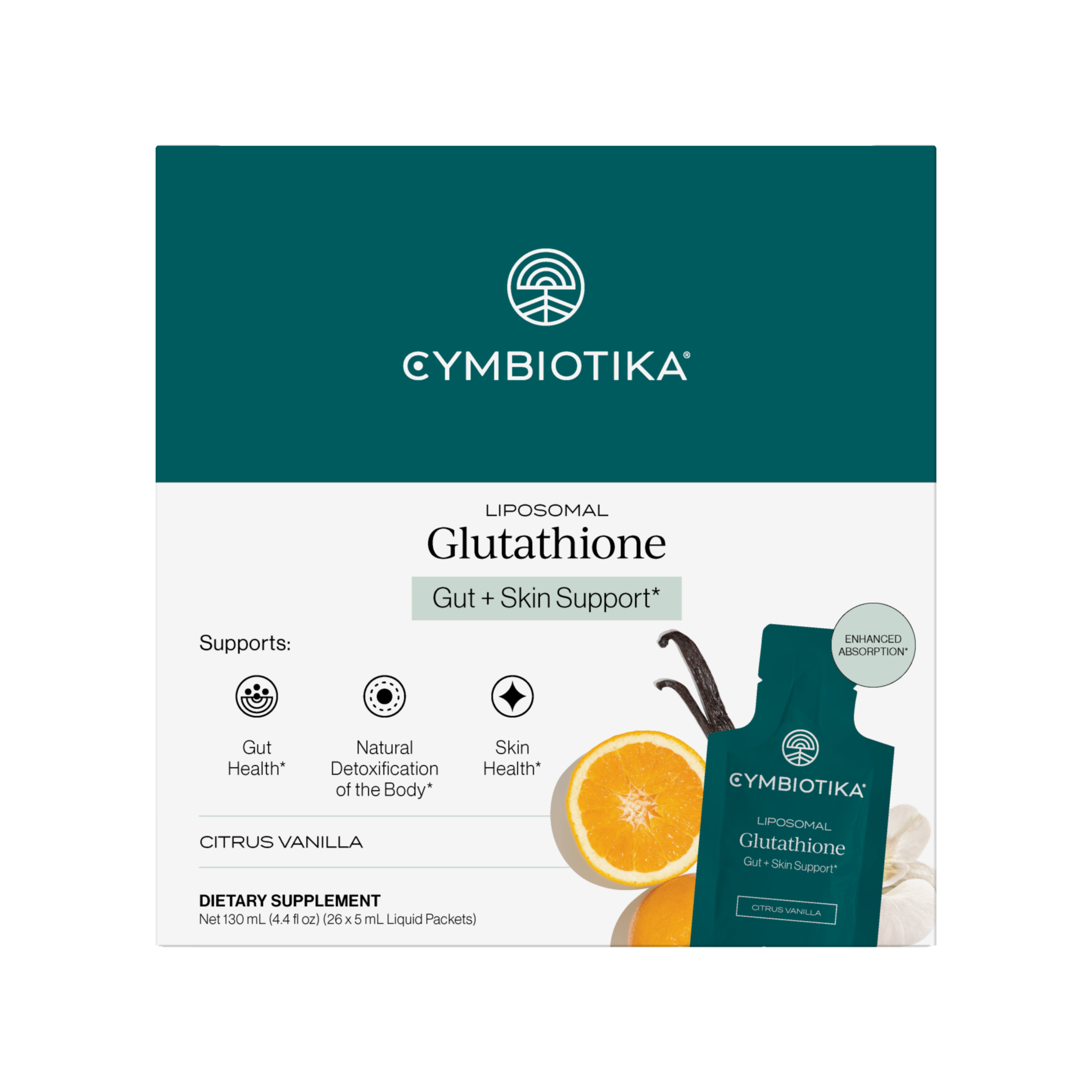 Liposomal Glutathione Liquid Packets - Gut + Skin Support*