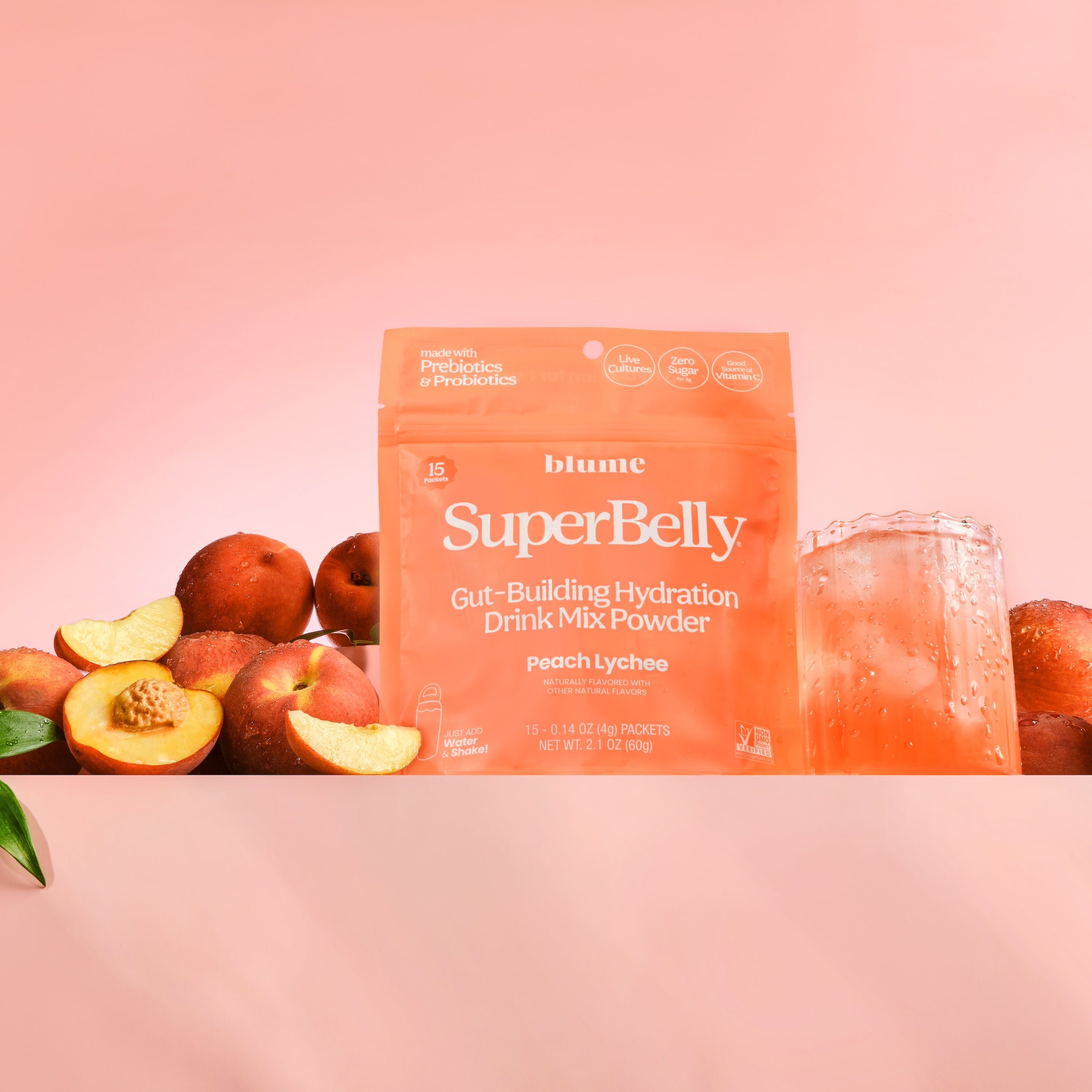 SuperBelly Gut-Building Hydration Drink Mix Powder Packets