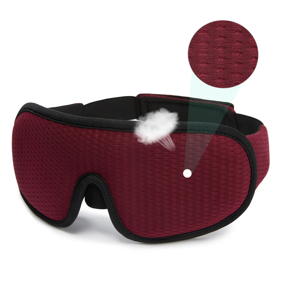 3D Contoured Sleep Mask, Blackout & Breathable