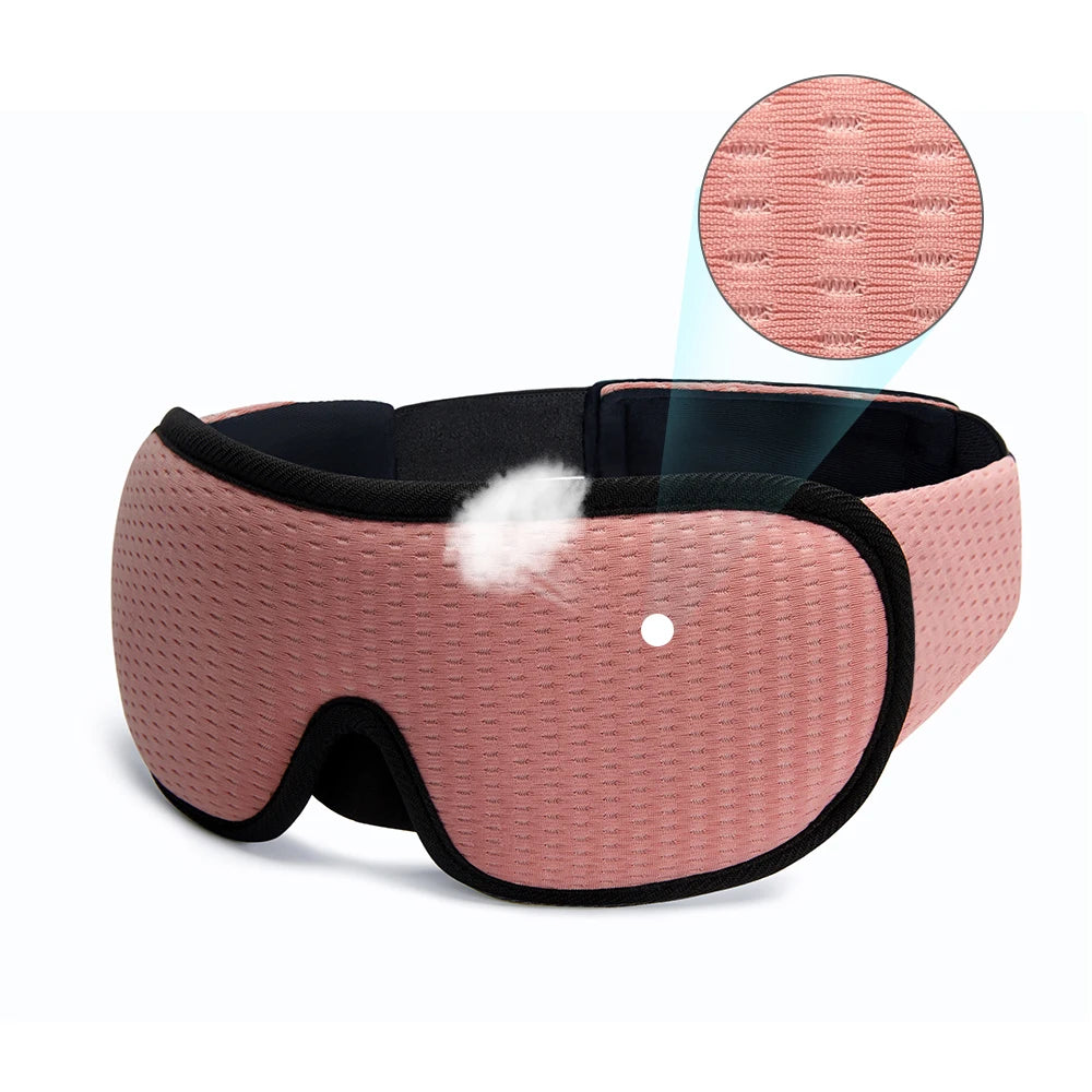 3D Contoured Sleep Mask, Blackout & Breathable