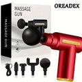 Handheld Fascia Massage Gun, USB Rechargeable, 6 Speeds
