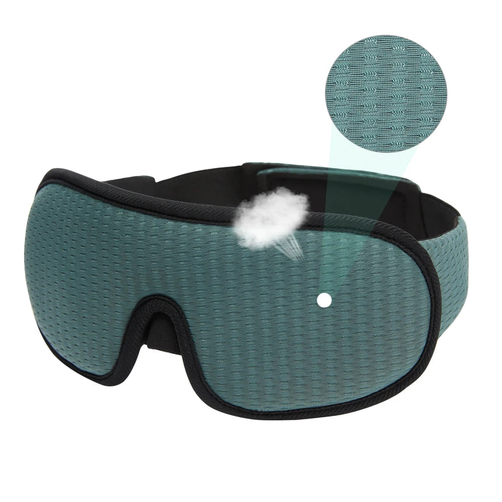 3D Contoured Sleep Mask, Blackout & Breathable