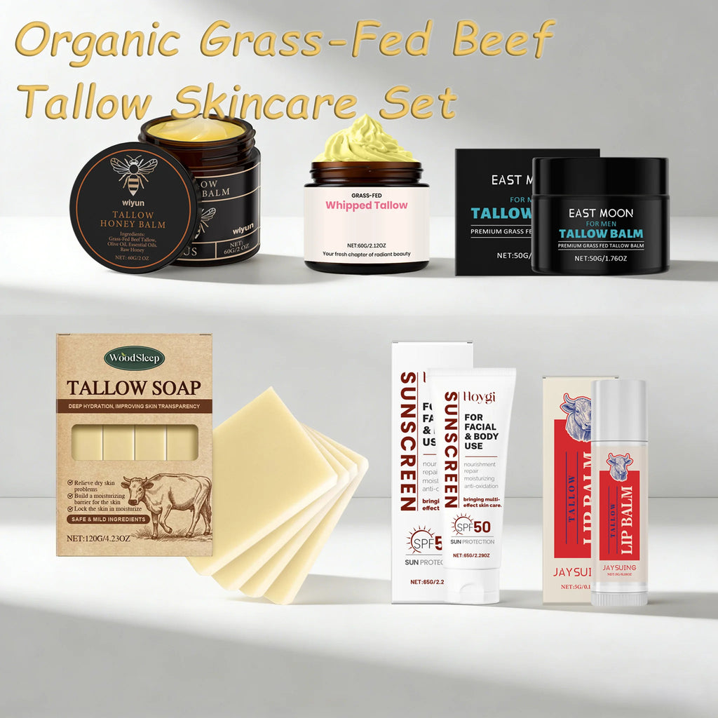 Grass-Fed Beef Tallow Balm with Raw Honey, Dry Skin Relief