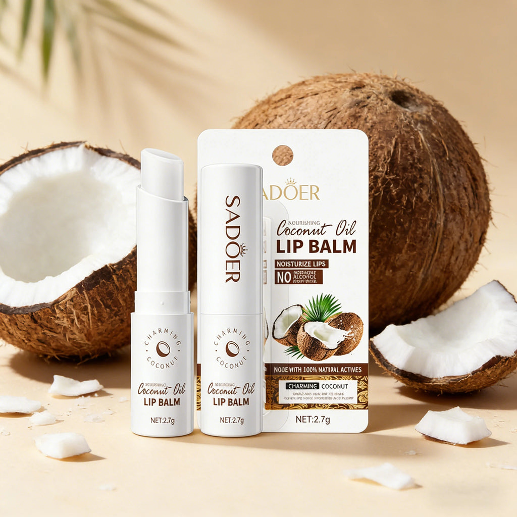 Coconut Lip Balm, Long-Lasting Moisture for Men & Women