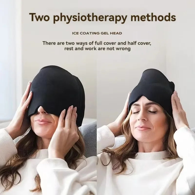 Hot & Cold Gel Head Wrap, Reusable Cooling Cap