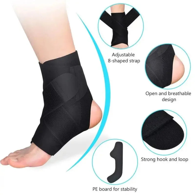 Adjustable Ankle Brace, Breathable Compression Support
