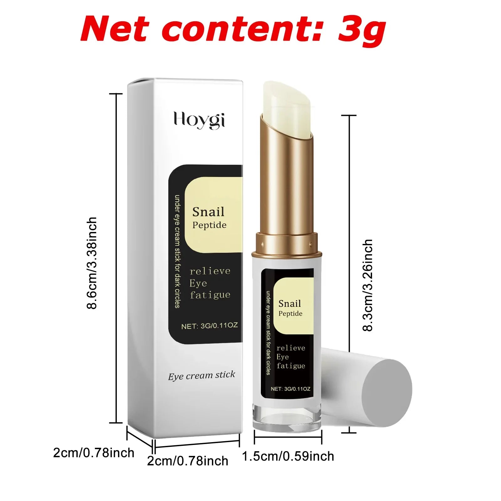 Snail Collagen Eye Cream Stick, Anti-Wrinkle & Depuffing