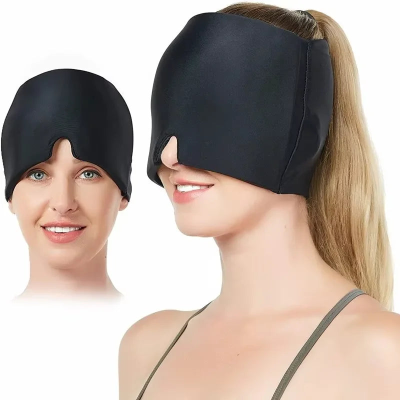 Hot & Cold Gel Head Wrap, Reusable Cooling Cap
