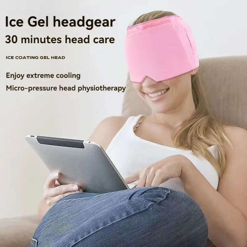 Hot & Cold Gel Head Wrap, Reusable Cooling Cap