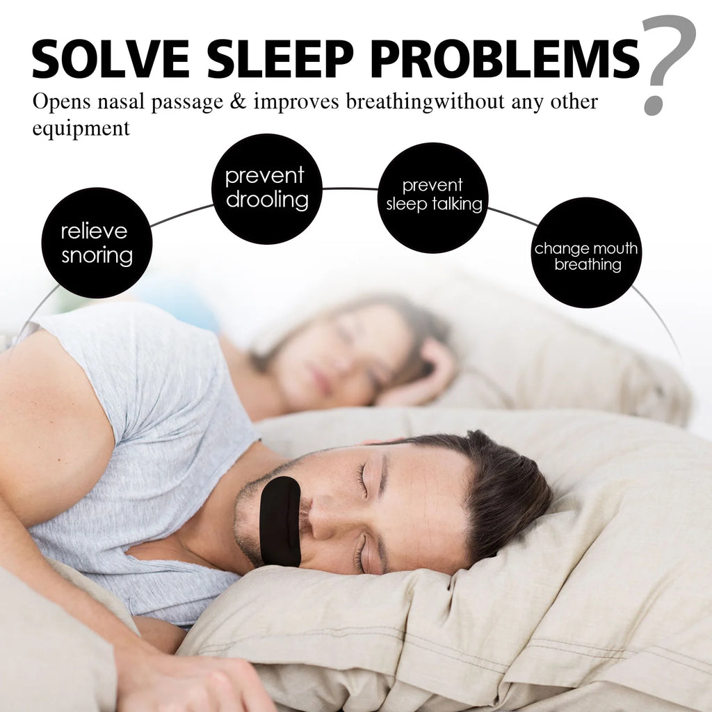 Gentle Sleep Mouth Tape, Soft Adhesive, 30 Pieces