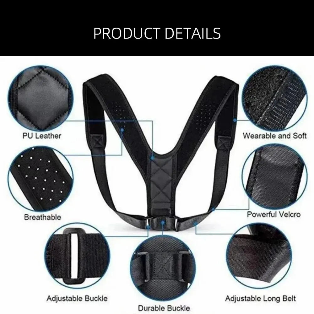 Posture Corrector Back Brace, Breathable & Adjustable