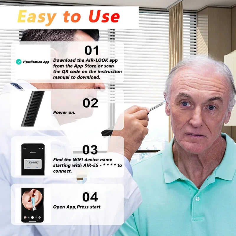 Visual Ear Cleaning Camera, 5MP Otoscope Kit