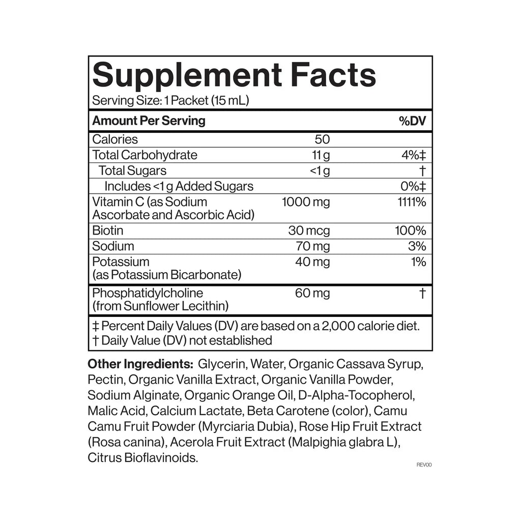 Liposomal Vitamin C Packets - Immune + Collagen Support