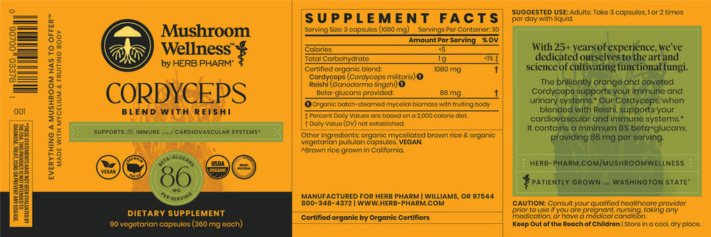Mushroom Wellness Cordyceps Blend Capsules