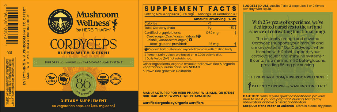 Mushroom Wellness Cordyceps Blend Capsules