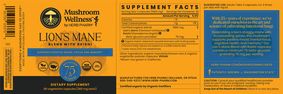 Mushroom Wellness Lion'S Mane Blend Capsules