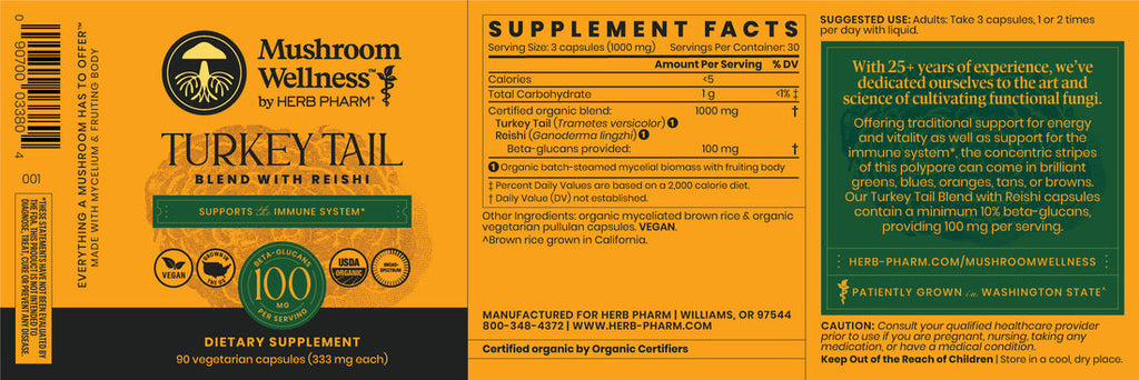 Mushroom Wellness Turkey Tail Blend Capsules