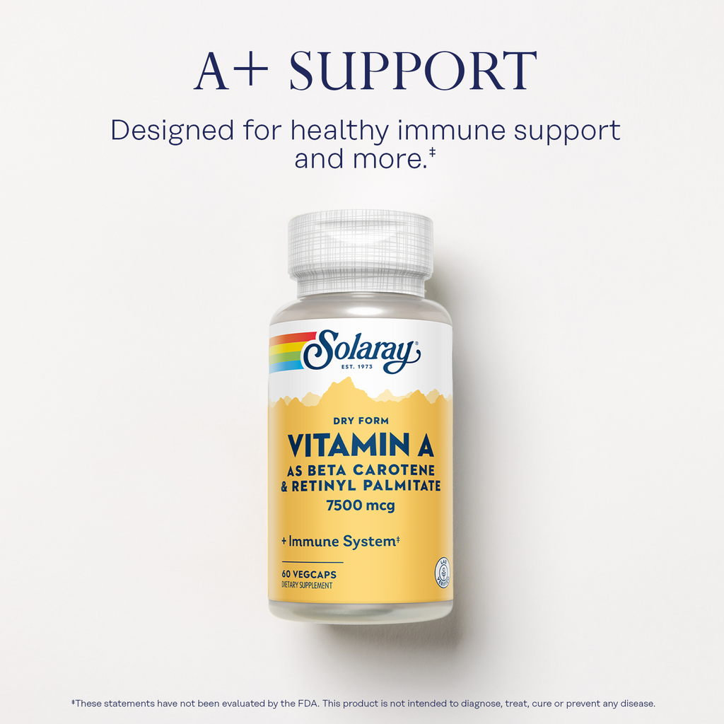 Vitamin A as Beta Carotene & Retinyl Palmitate, 7500 mcg