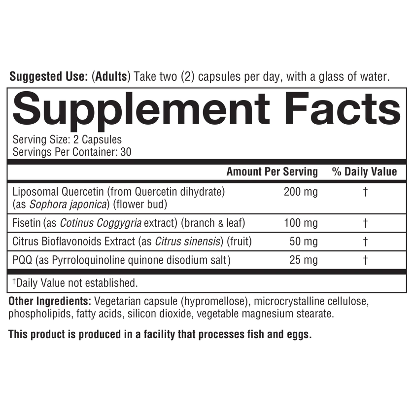 Liposomal Quercetin + Fisetin Capsules