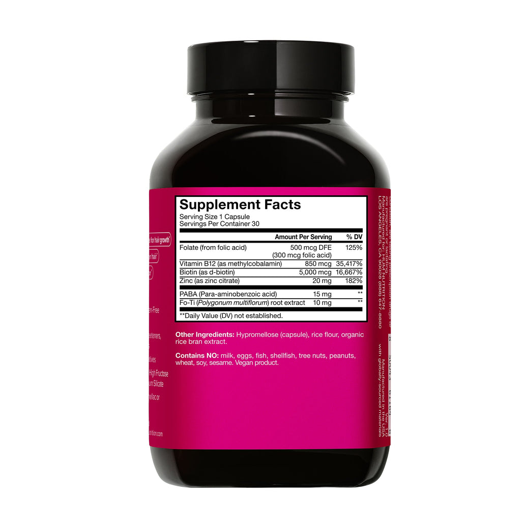 Hair Strong - Capsules for Growth with Biotin, Fo-Ti, & Paba