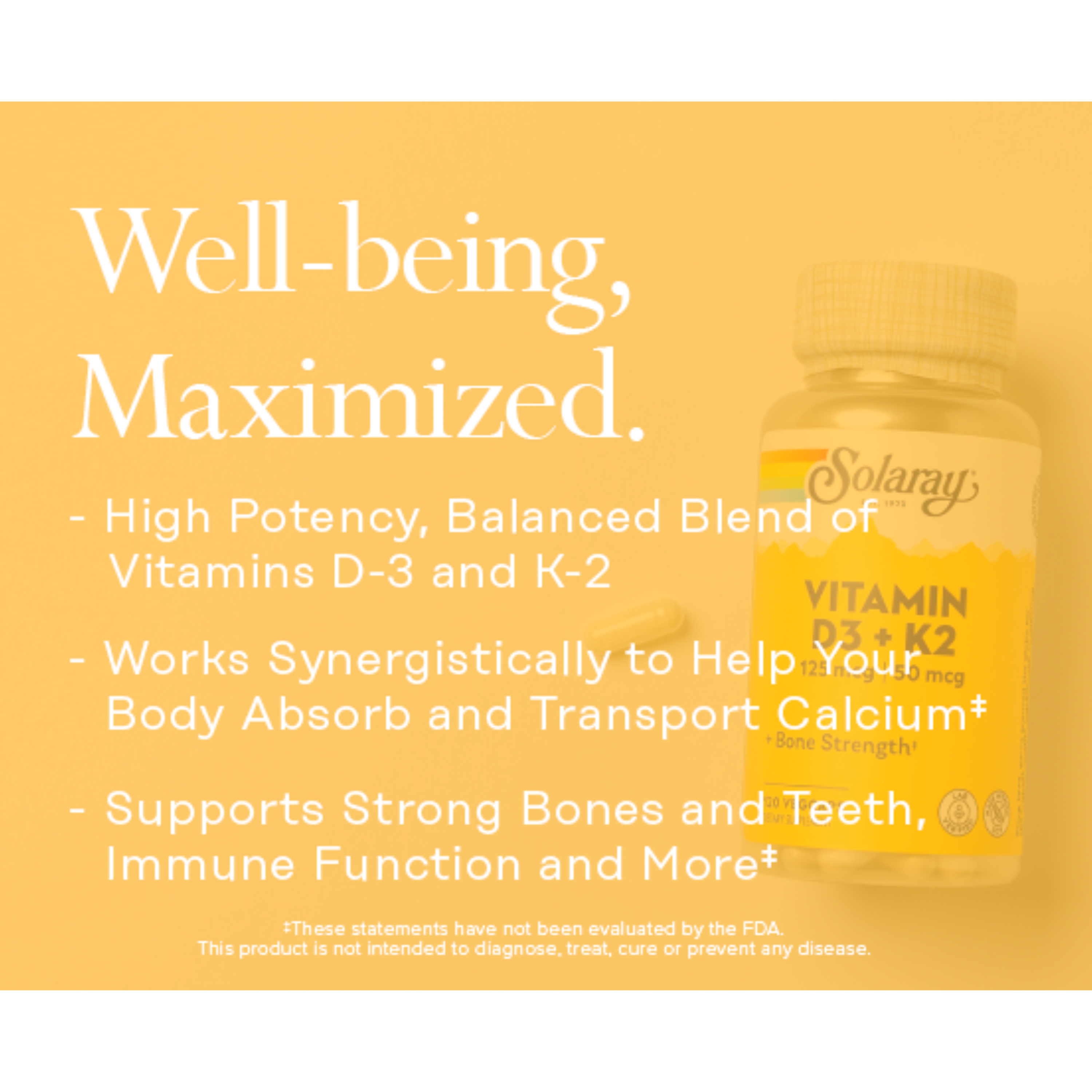Vit D3 + K2, 125 mcg | 50 mcg