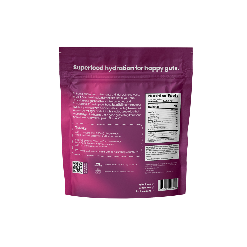 SuperBelly Gut-Building Hydration Drink Mix Powder Packets