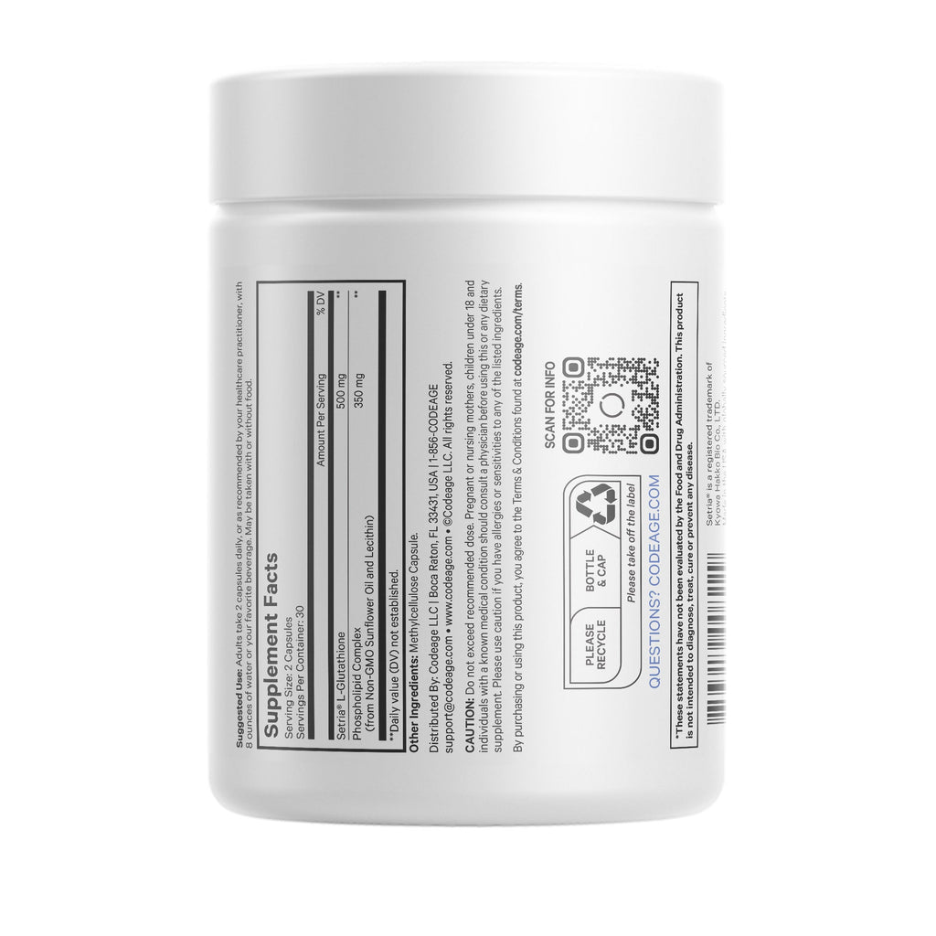 Liposomal Glutathione Capsules, 500 mg