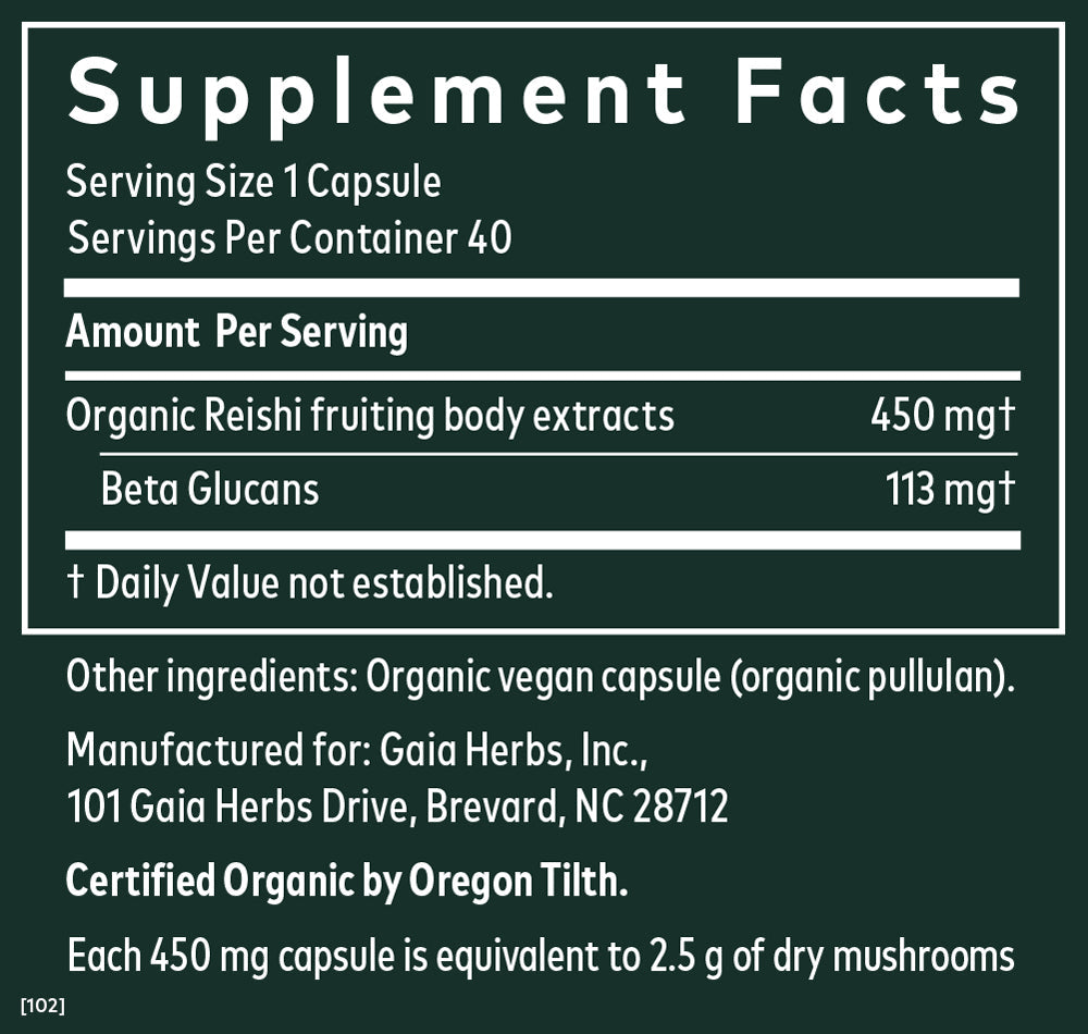 Reishi Mushroom - For Immune & Heart Support
