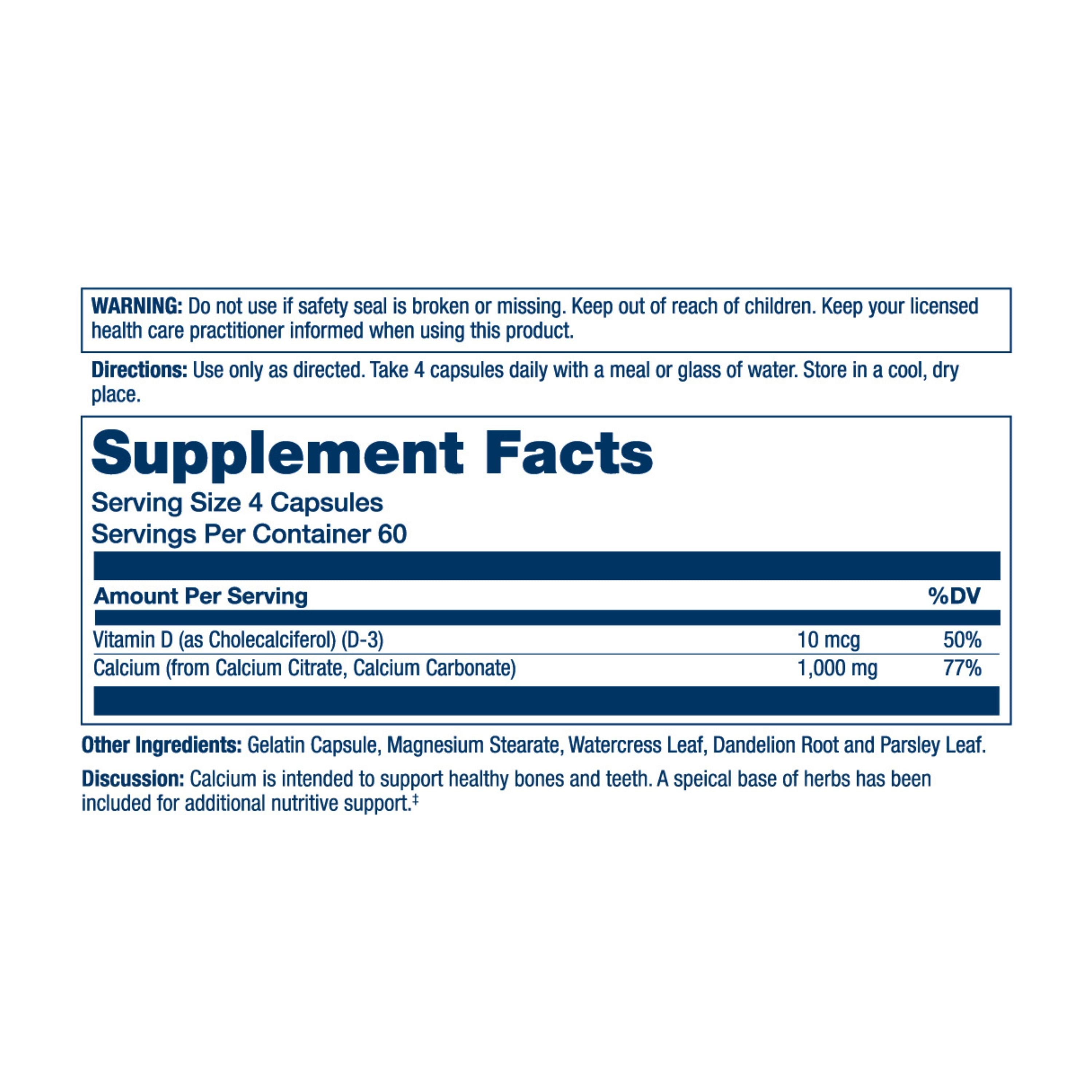 Calcium Citrate with Vitamin D3, 1000 mg