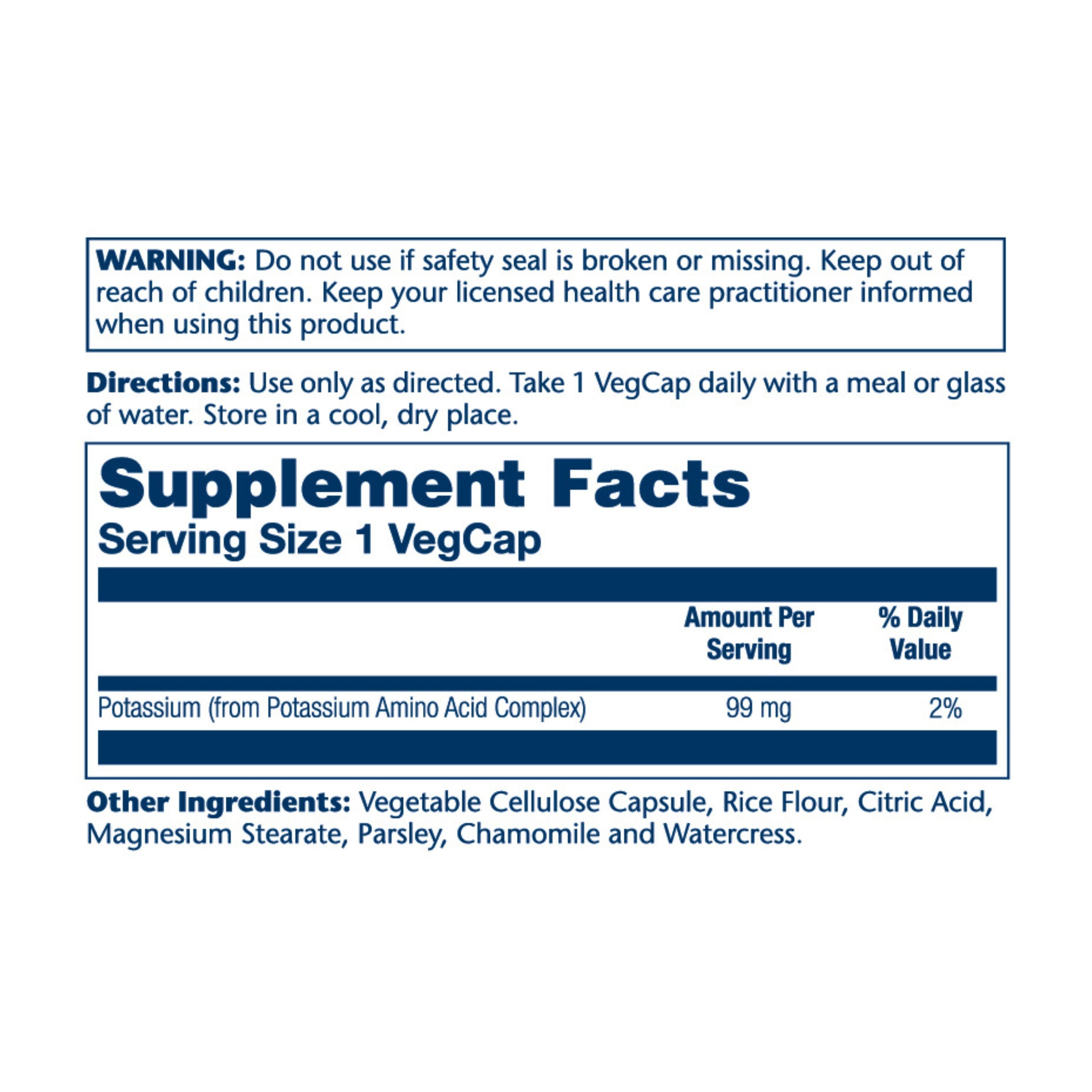 Potassium, 99 mg