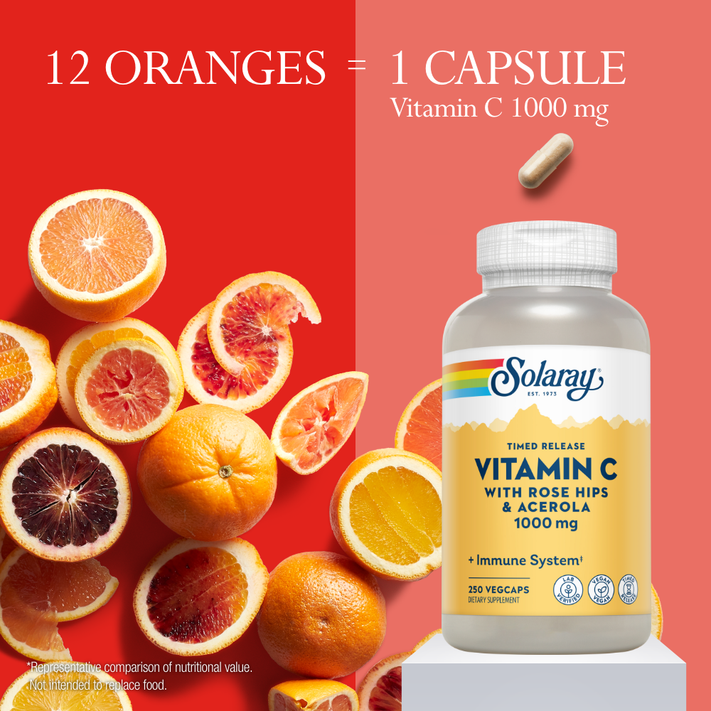 Vitamin C Timed Release with Rose Hips & Acerola, 500 mg