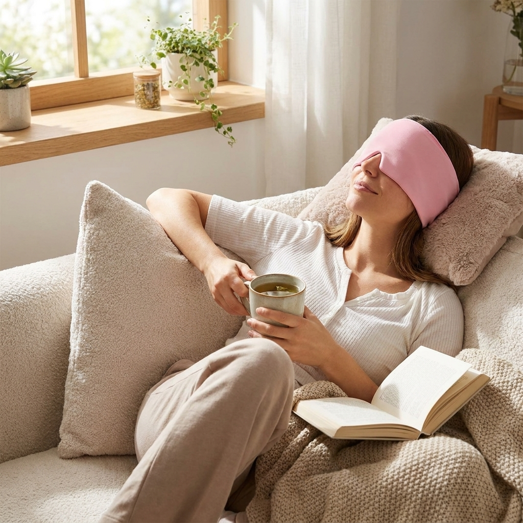 Migraine relief gel hat lifestyle
