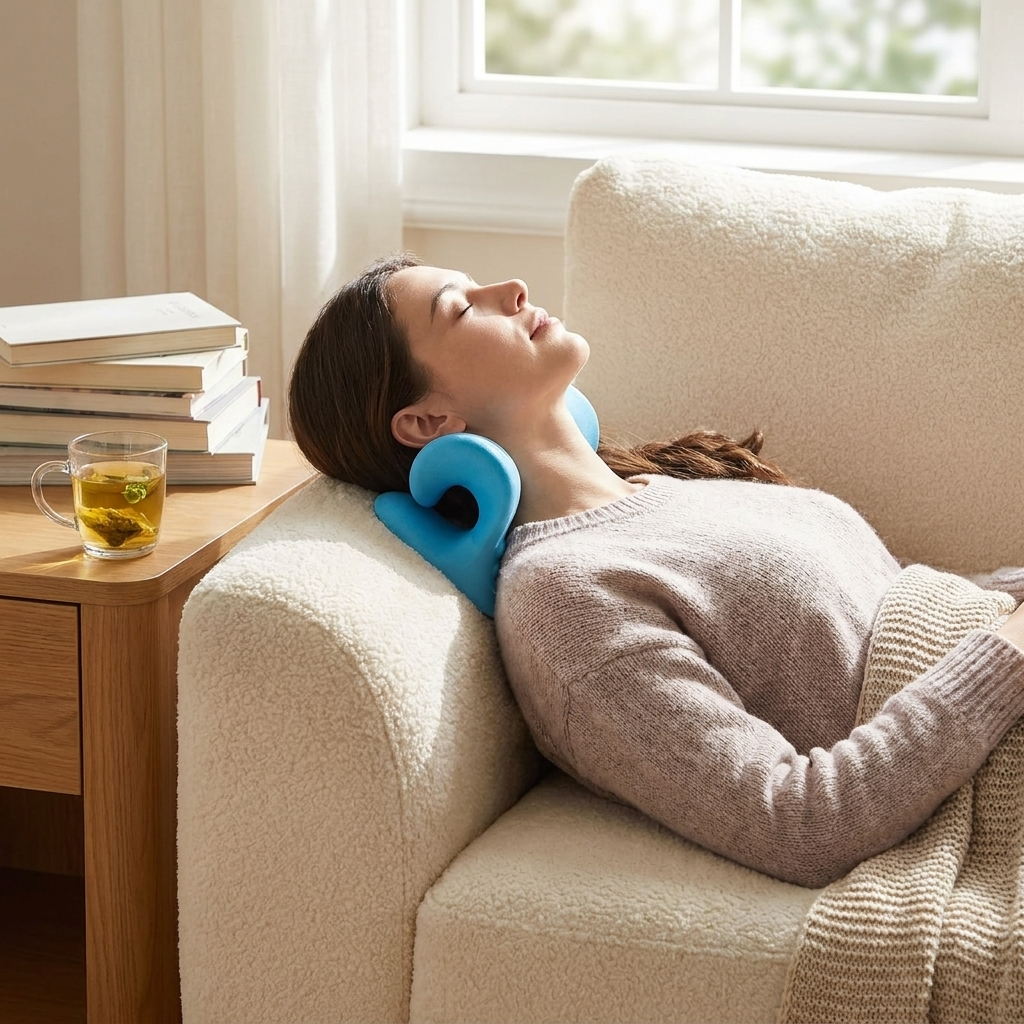Cervical neck massage pillow lifestyle