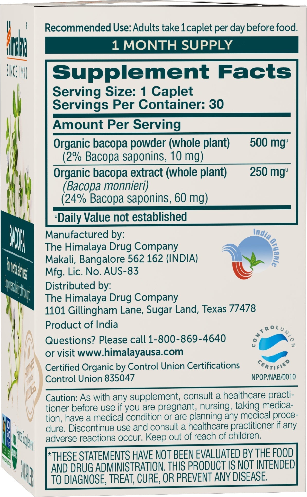 Organic Bacopa