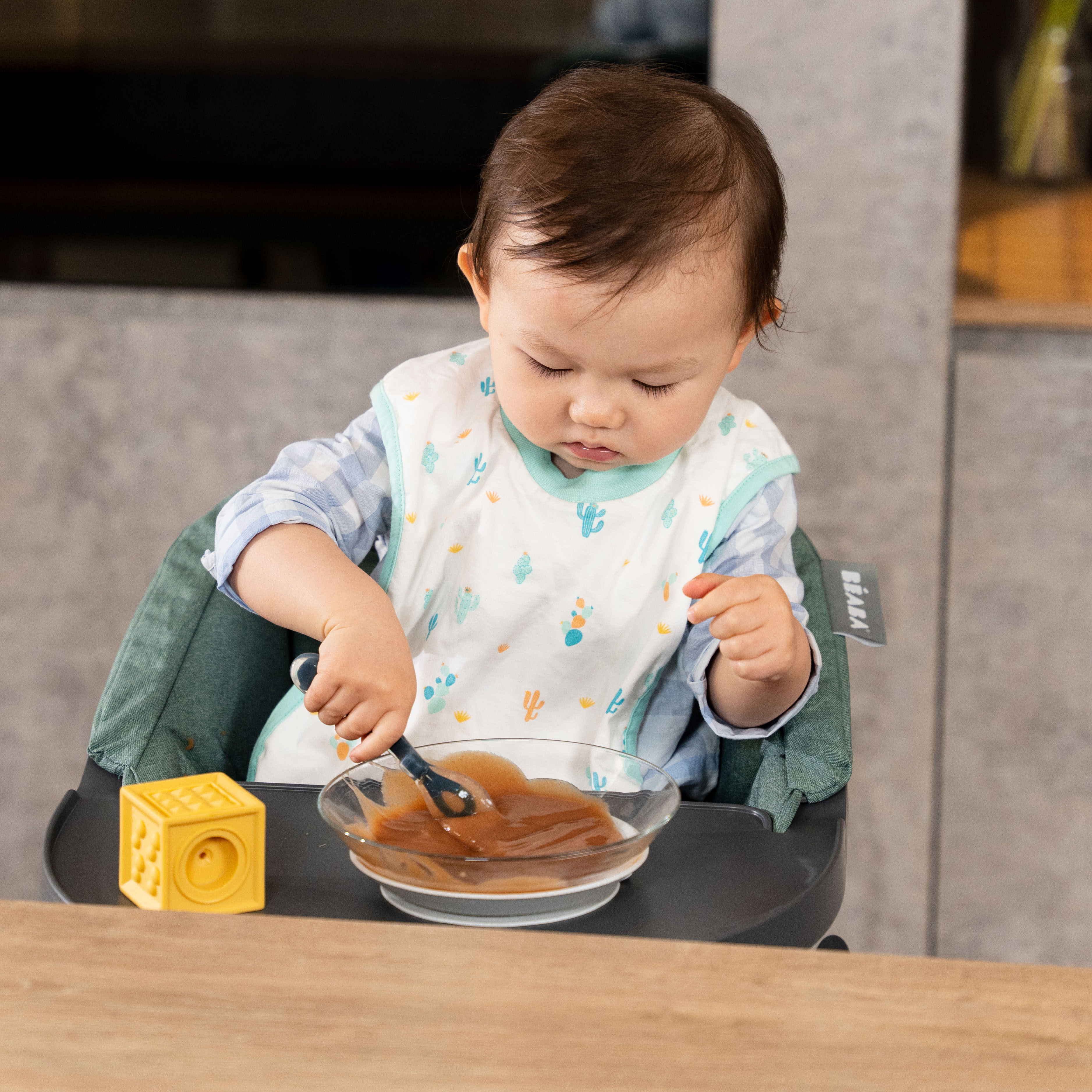 3-Piece Glass Suction Baby and Toddler Feeding Set